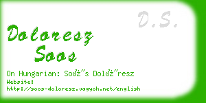 doloresz soos business card